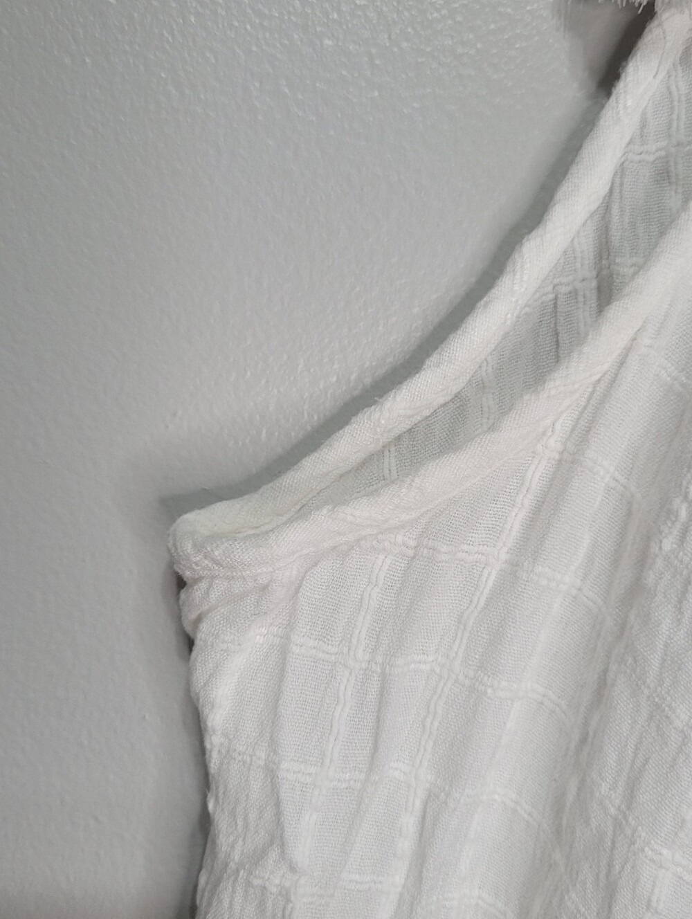 Aerie White Linen Blend Romper XL Tassel Tie Swim Coverup Cottagecore Beachy - Picture 4 of 13